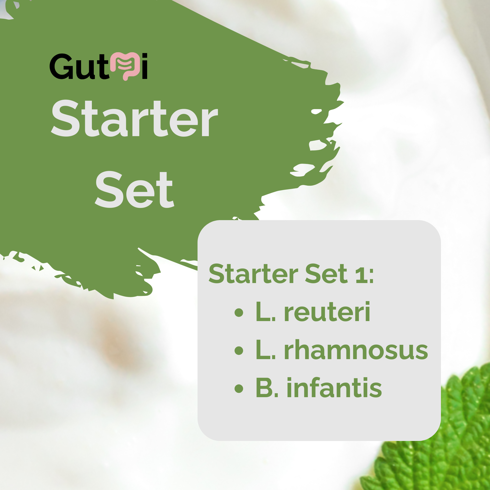 L. reuteri + L. rhamnosus + B. infantis | Yoghurt Starter Set | Happy Gut | Starterculturen | Set van 3